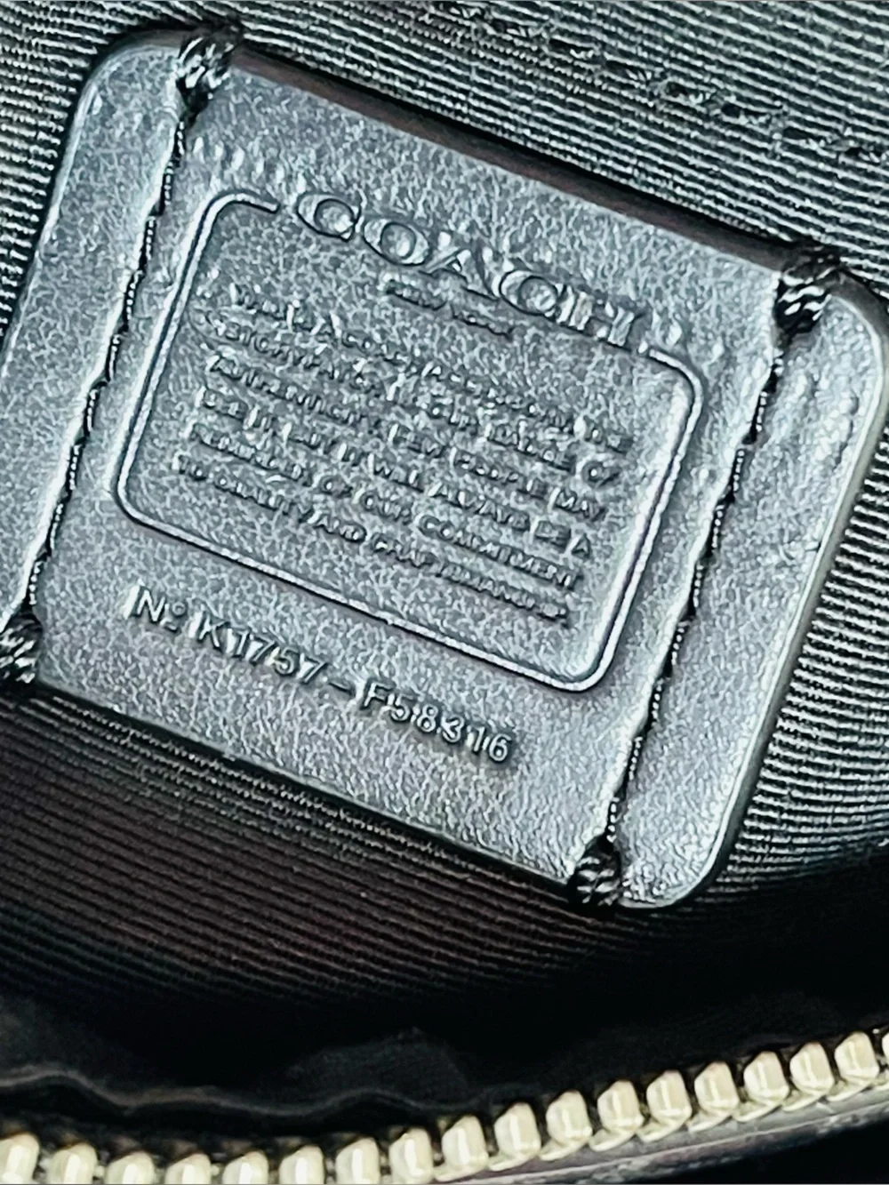 Coach Black Signature Printed Crossbody Bag